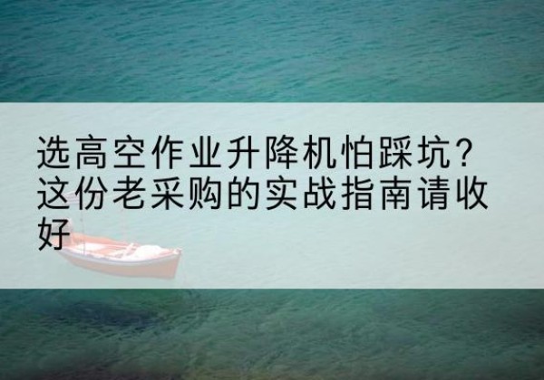 平川高空作业升降机厂家推荐-选高空作业升降机怕踩坑？这份老采购的实战指南请收好